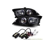 6000K HID/For 05-07 Ford Focus Sedan ZX4 Aftermarket Crystal Headlights Black 6000K HID/For 05-07 Ford Focus Sedan ZX4 Aftermarket Crystal Headlights Black