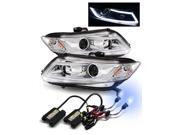8000K HID/For 12-15 Civic 4DR/12-13 2DR Chrome LED Tube Projector Headlights 8000K HID/For 12-15 Civic 4DR/12-13 2DR Chrome LED Tube Projector Headlights