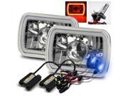 Modifystreet® 10000K H4-2 HID + Hi-Power Red LED 3D-Halo Tube H6014/H6052/H6054 7x6 Semi-Sealed Beam Projector Headlights Conversion Kit - Chrome Crystal Modifystreet® 10000K H4-2 HID + Hi-Power Red LED 3D-Halo Tube H6014/H6052/H6054 7x6 Semi-Sealed Beam Projector Headlights Conversion Kit - Chrome Crystal