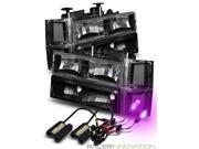 12000K HID For 94-98 Chevy C/K C10 Pickup Crystal Headlights/Corner/Bumper Black 12000K HID For 94-98 Chevy C/K C10 Pickup Crystal Headlights/Corner/Bumper Black