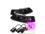 12000K Xenon HID/For 99-04 Ford Mustang Black Aftermarket Projector Headlights 12000K Xenon HID/For 99-04 Ford Mustang Black Aftermarket Projector Headlights