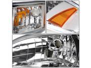 4300K HID/For 94-98 Ford Mustang Chrome/Amber Crystal Headlights/Corner Lights Replacement Set 4300K HID/For 94-98 Ford Mustang Chrome/Amber Crystal Headlights/Corner Lights Replacement Set