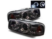 For 99-06 GMC Sierra 1500/2500/3500 CCFL Halo Projector Headlights Lamps Smoke For 99-06 GMC Sierra 1500/2500/3500 CCFL Halo Projector Headlights Lamps Smoke