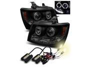 4300K HID/For 07-13 Chevy Avalanche Halo Projector Headlights Black Smoke 4300K HID/For 07-13 Chevy Avalanche Halo Projector Headlights Black Smoke