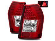 For 05-08 Dodge Magnum Red Clear Left/Right LED Tail Lights Rear Brake Lamps Replacement Assembly Set For 05-08 Dodge Magnum Red Clear Left/Right LED Tail Lights Rear Brake Lamps Replacement Assembly Set