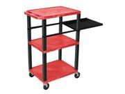 Red 42 Tuffy Presentation Station Black Legs With Side Pullout Shelf