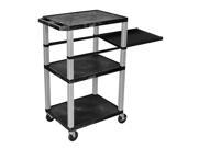 Black 42 Tuffy Presentation Station Nickel Legs With Side Pullout Shelf