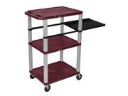 Burgundy 42 Tuffy Presentation Station Nickel Legs With Side Pullout Shelf