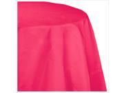 82 inch Octy Round Tissue Poly Tablecover Hot Magenta 12 Ct
