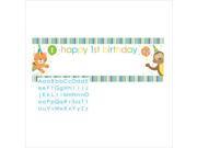 Sweet At One Boy Giant Party Banner with Stickers 6 Ct
