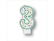 Polka Dot Numeral Candle 3