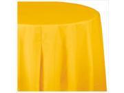 School Bus Yellow Yellow Round Plastic Tablecover plastic