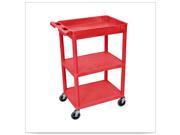 18D x 24W x 37 1 2H Tub Top and Flat Middle Bottom Shelf cart