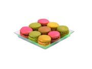 5 x 5 Square Transparent Green Dishes 100 CT