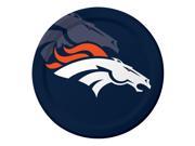NFL 9 inch Dinner Plates Denver Broncos Case of 96