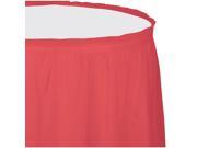 Touch of Color 14 Ft Plastic Tableskirt Coral Case of 6