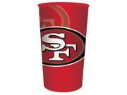 NFL 22 oz Plastic Souvenir Cup San Francisco 49ers Case of 20