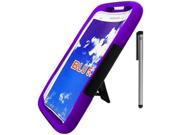 For BLU Studio 5.0 D530a Duo Layer Hybrid Kickstand Phone Protector Cover Case Accessory with Stylus Pen