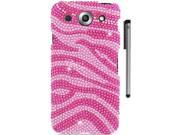 For LG Opitmus G Pro E980 Full Diamond Design Hard Snap On Phone Protector Cover Case Accessory with Stylus Pen