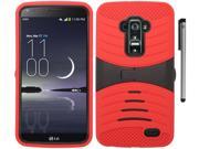 For LG G Flex Rugged Arched Design Armor Kickstand Phone Protector Cover Case Accessory with Stylus Pen