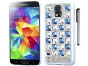 For Samsung Galaxy S5 Full Diamond Crystals Design Hard Phone Protector Cover Case Accessory with Stylus Pen
