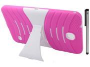 For Samsung Galaxy Tab 4 8.0 T330 Rugged Arched Design Armor Kickstand Cover Case with Stylus Pen