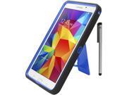 For Samsung Galaxy Tab 4 7.0 T231 Rugged Heav Duty Design Armor Kickstand Tablet Cover Case Accessory with Stylus Pen