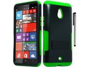 For Nokia Lumia 1320 Infuse Design Duo Layer Hybrid Armor Kickstand Phone Protector Cover Case Accessory with Stylus Pen