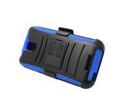 for HTC Desire 510 Robotic Belt clip Holster Stand Cover Case. Black Blue