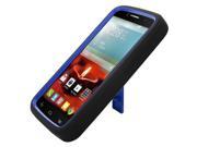 for ZTE Paragon Zephyr Heavy Duty Stand Cover Case Black Blue
