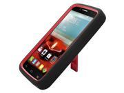 for Alcatel One Touch Pop Astro Heavy Duty Stand Cover Case Black Red