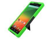 for ZTE ZMax Z970 T mobile Hybrid Y Stand Cover Case. Black Green