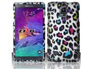 for Samsung Galaxy Note 4 Hard Plastic Snap On Cover Case Stylus Pen ApexGears TM Phone Bag. Colorful Leopard