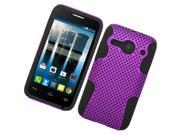 for Alcatel One Touch Evolve 2 Mesh Perforated Skin Cover Case. Purple Black