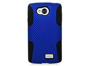 for LG Tribute Optimus F60 Mesh Perforated Skin Cover Case Blue Black