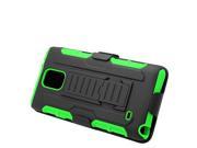 for Samsung Galaxy Note 4 Dynamic Belt clip Holster Stand Cover Case Black Green
