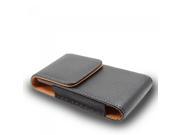 for LG Leon Faux Leather Pouch Belt Clip Case Cover Black Brown Vertical Stylus Pen ApexGears TM Phone Bag
