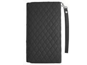 for ZTE Paragon Zephyr Black Quilted Faux Leather Pouch Case Cover