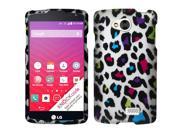 for LG Tribute 4G Transpyre F60 Hard Plastic Snap On Cover Case Colorful Leopard