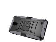 for Samsung Galaxy Mega 2 Robotic Belt clip Holster Stand Cover Case Black Grey