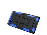 for ZTE ZMax Z970 Racing Belt clip Holster Stand Cover Case. Black Blue