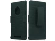for Nokia Lumia 830 Black Holster Belt Clip Stand Combo Cover Case. Black