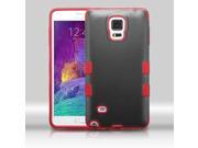 for Samsung Galaxy Note 4 Tuff Double Layer Cover Case. Black Red