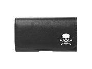 for HTC Desire 626 Faux Leather Skull Pouch Belt Clip Case Cover Stylus Pen ApexGears ™