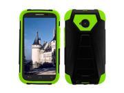 for Motorola Moto E 2015 Hybrid Shield Cover Case Stylus Pen ApexGears TM Black Green