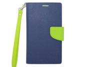 for LG Sunrise Lucky Blue Green Faux Leather Wallet Case Cover
