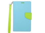 for BLU Studio Energy Mint Green Faux Leather Wallet Case Cover Stylus Pen ApexGears TM Phone Bag