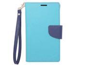 for LG Sunrise Lucky Blue Faux Leather Wallet Case Cover