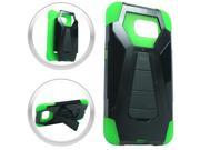 for Samsung Galaxy S6 Hybrid Shield Stand Cover Case Stylus Pen ApexGears TM Black Green
