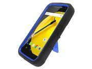 for Motorola Moto E 2015 2nd Generation Heavy Duty Stand Cover Case Stylus Pen ApexGears TM Black Blue